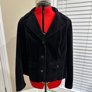 SONOMA Women's 1X Black Cord Blazer
